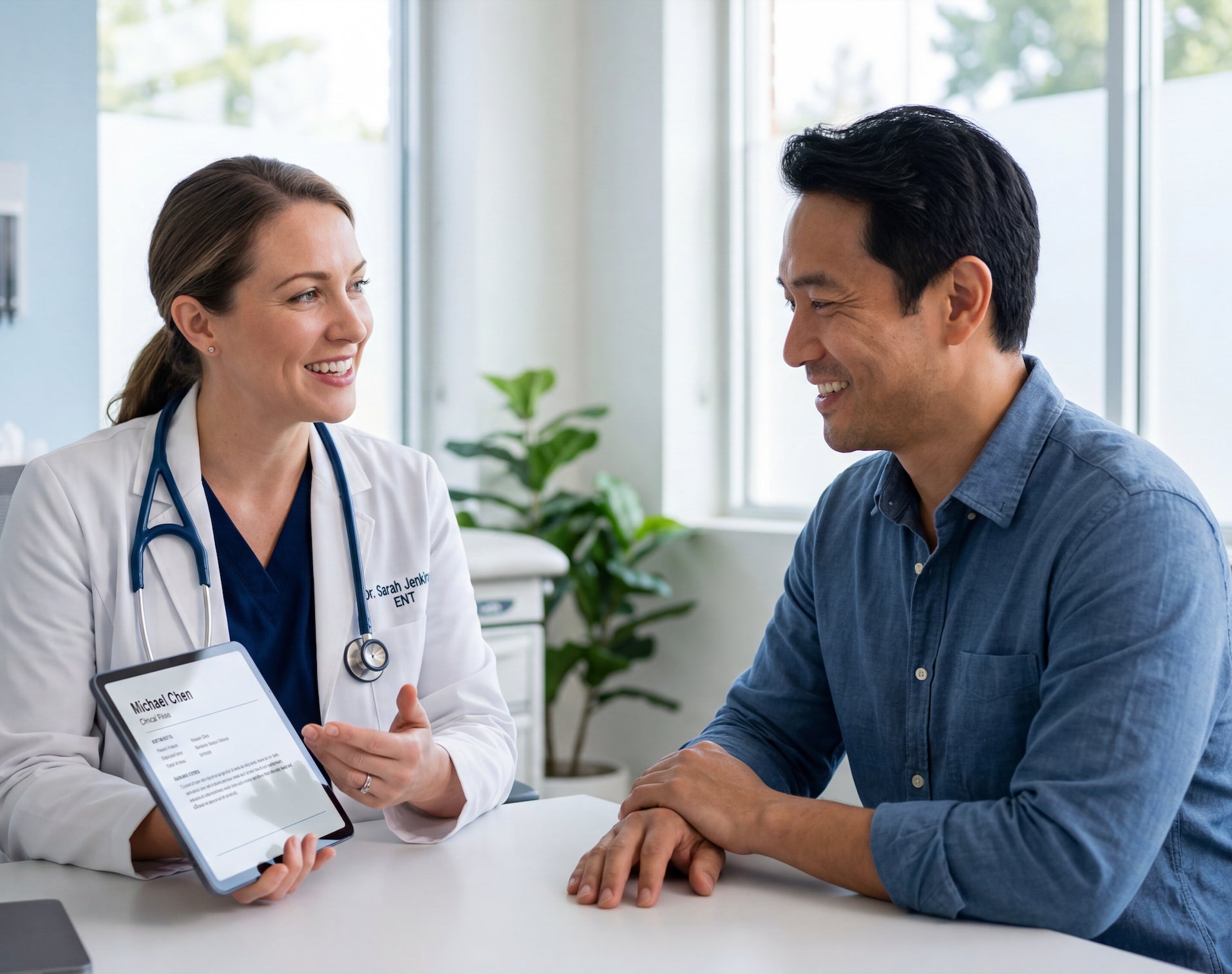 Female doctor advising patient