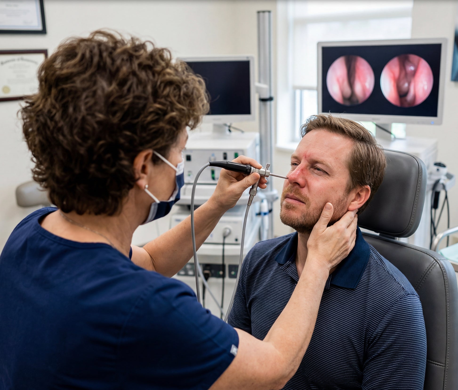 Doctor checking patient